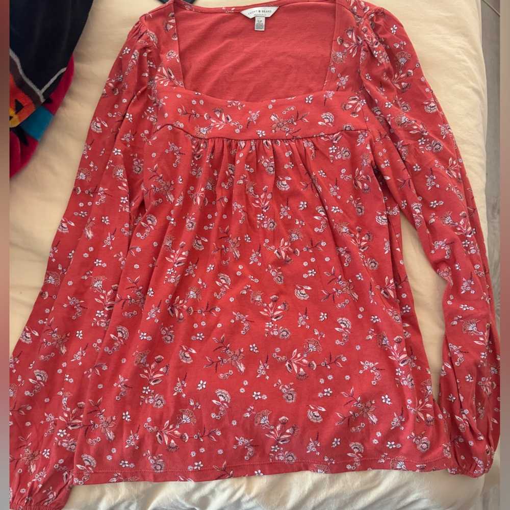 Floral Lucky Brand Long Sleeve Casual Top
